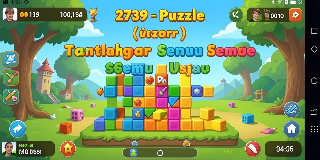 Screenshot gameplay 2739 yang menunjukkan puzzle menarik dan antarmuka yang cerah.