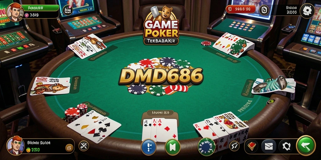 Tampilan gameplay poker yang mengasyikkan di DMD686.