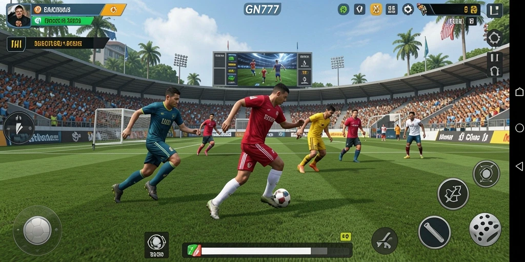 Tangkapan layar menunjukkan gameplay seru dari permainan olahraga GN777.