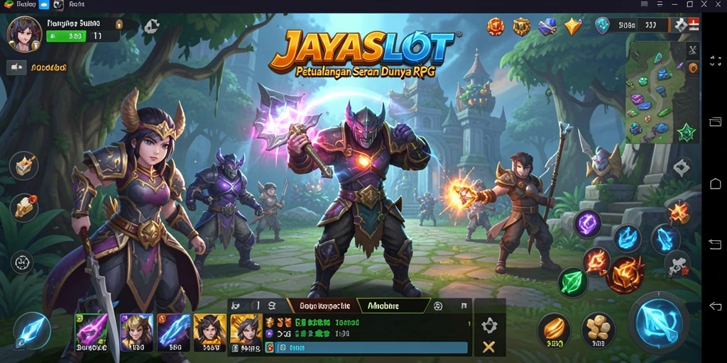Tangkapan layar dari gameplay JAYASLOT menunjukkan aksi seru dalam petualangan RPG.