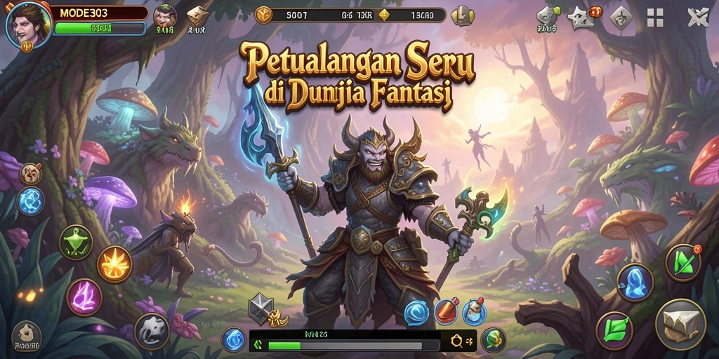 Screenshot menunjukkan pemain dalam aksi petualangan yang mendebarkan.